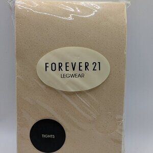 Forever 21 Hosiery Tights Oatmeal Gold Sparkle One Size NWT